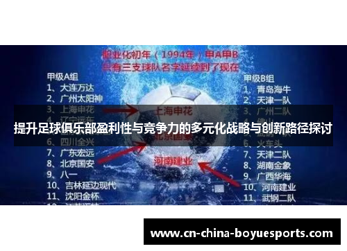 提升足球俱乐部盈利性与竞争力的多元化战略与创新路径探讨